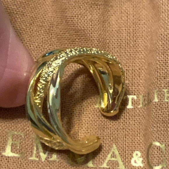 Sz 6 L'Atellier Paris Emma & Chloe Gold Ring - Picture 3 of 16